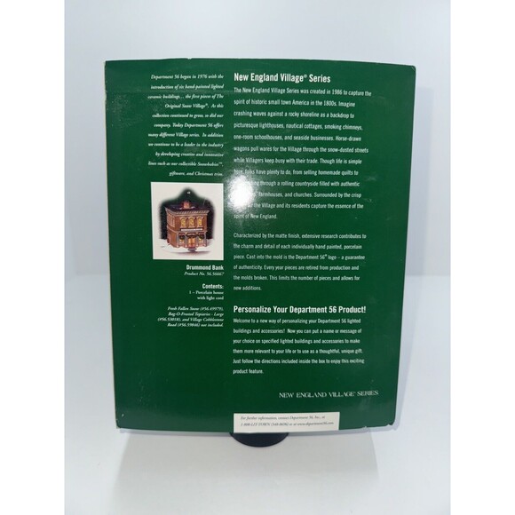 Department 56 “Drummond Bank”  New England Village Retired Christmas 56.56667 - Picture 8 of 10